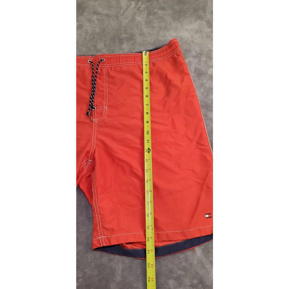TOMMY HILFIGER Sz XL Swim Trunks Men’s Board Shorts Red Spell Ca16 - Picture 2 of 6